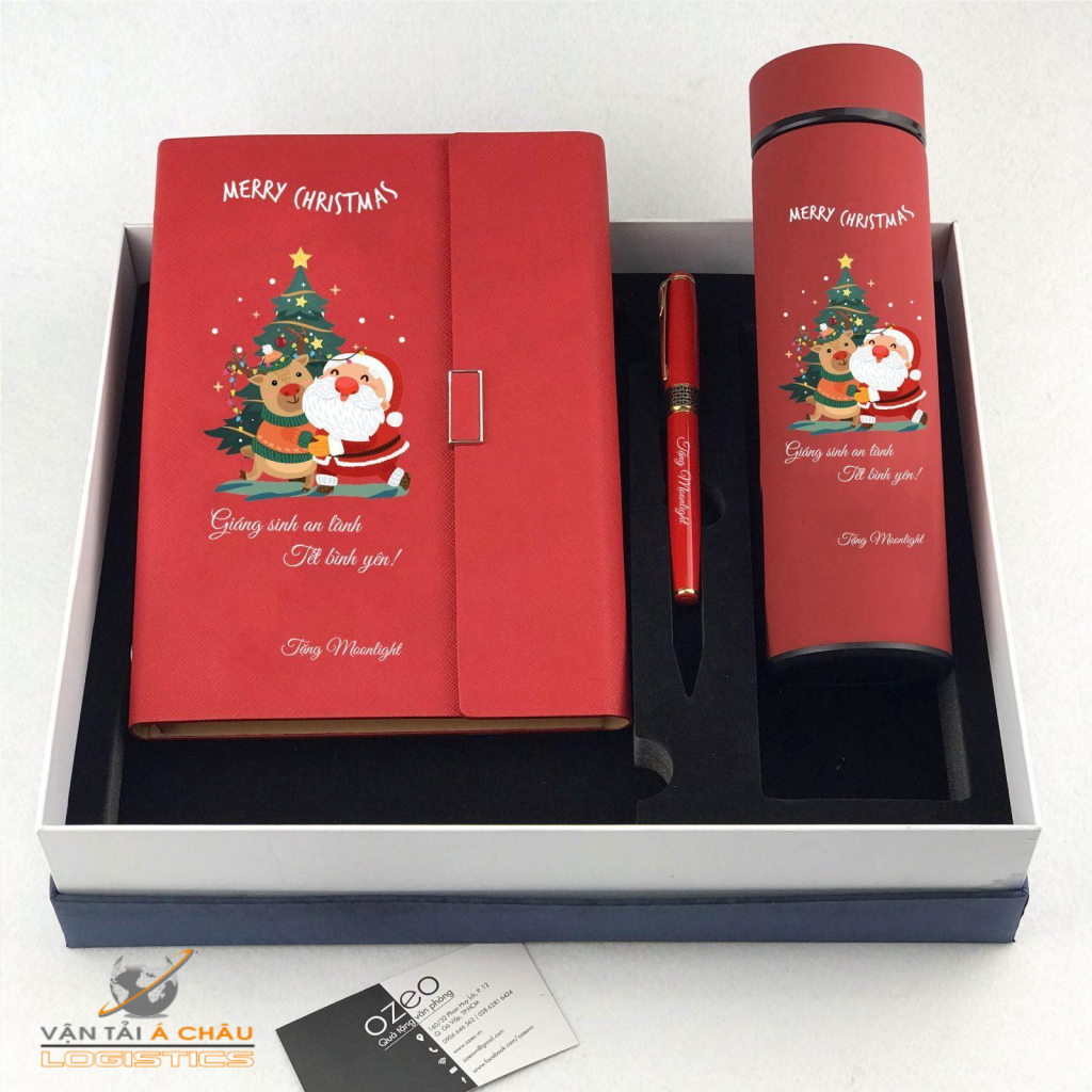 Bộ Giftset Bút và Bình Giữ Nhiệt Màu Đỏ – Quà Tặng Doanh Nghiệp Ý Nghĩa Mùa Cuối Năm