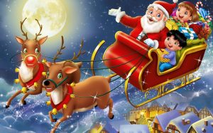 Ông già Noel vận chuyển quà Giáng sinh