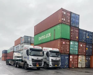Đội xe đầu kéo vận tải container Hải Phòng