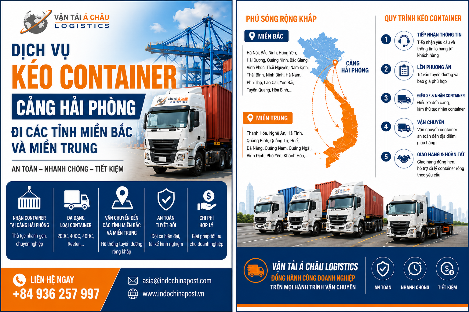 kéo container từ cảng hải phòng